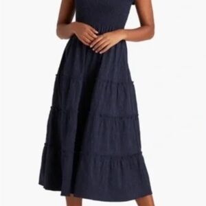 Hill House Navy Jacquard Ellie Nap Dress